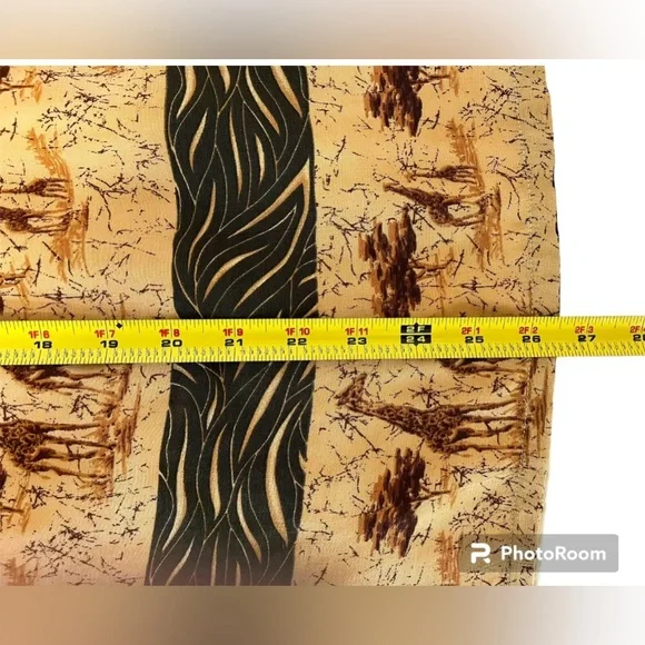 Giraffe Skirt Set S Skirt M Blouse Safari Jungle Vintage Intriguing Threads VGC - Picture 12 of 13